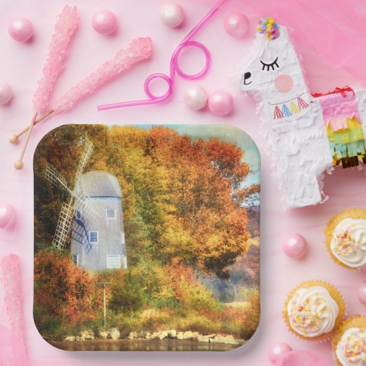 Herbst auf dem Fluss Pappteller (Party)