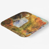 Herbst auf dem Fluss Pappteller (Gewinkelt)