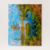 Herbst auf dem Fluss Puzzle (Vertikal)