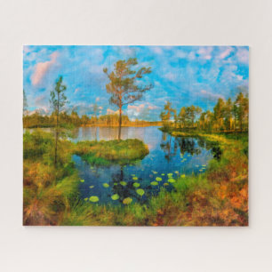 Herbst auf dem Fluss Puzzle