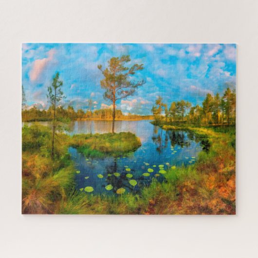 Herbst auf dem Fluss Puzzle (Horizontal)