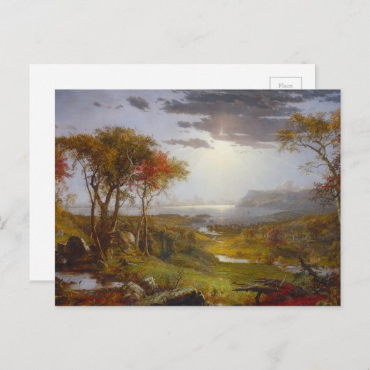 Herbst auf dem Hudson River Postkarte (Vorne/Hinten)