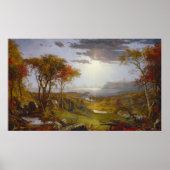 Herbst auf dem Hudson River von Francis Cropsey Poster (Vorne)