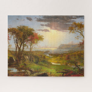 Herbst, Auf dem Hudson River von Jasper F. Cropsey Puzzle