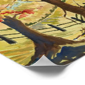 Herbst auf dem landwirtschaftlichen Betrieb Poster (Ecke)
