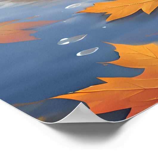 Herbst auf dem See Poster (Ecke)