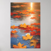 Herbst auf dem See Poster (Vorne)