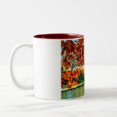Herbst auf dem Wasser Zweifarbige Tasse (Links)