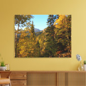 Herbst auf dem Weg zum Traumsee Leinwanddruck (Insitu (Wohnzimmer))