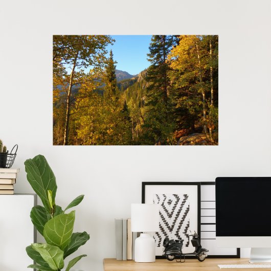 Herbst auf dem Weg zum Traumsee Poster (Heimbüro)