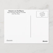Herbst auf der Bayou Postkarte (Rückseite)