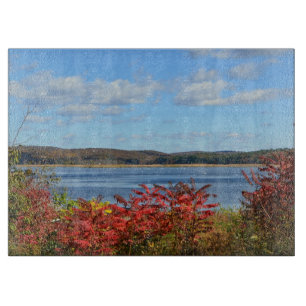Herbst auf der Kupferschneidplatte von Connecticut Schneidebrett