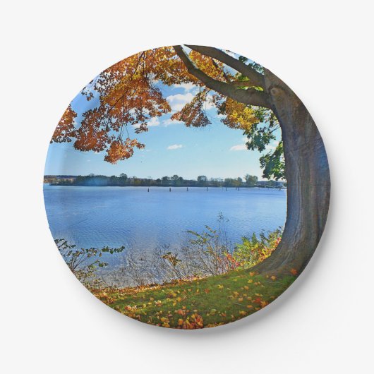 Herbst auf der Papierplatte Pappteller (Vorderseite)