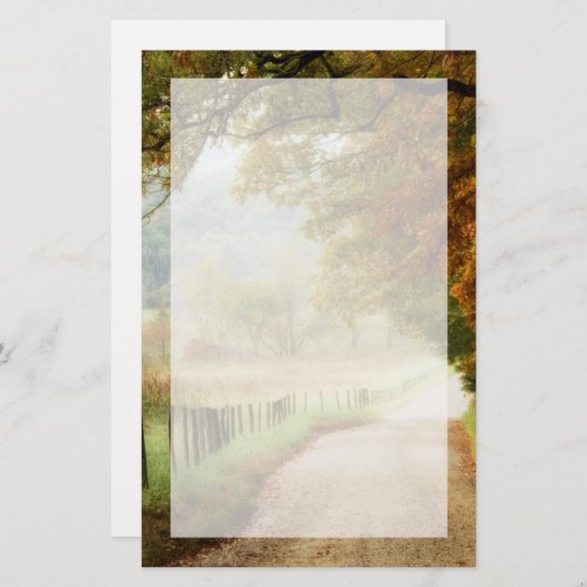 Herbst auf einer Landstraße Briefpapier (Vorne/Hinten)