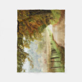 Herbst auf einer Landstraße Fleecedecke (Vorderseite)