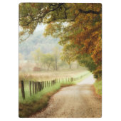 Herbst auf einer Landstraße Klemmbrett (Rückseite)