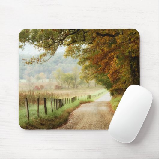 Herbst auf einer Landstraße Mousepad (Mit Mouse)