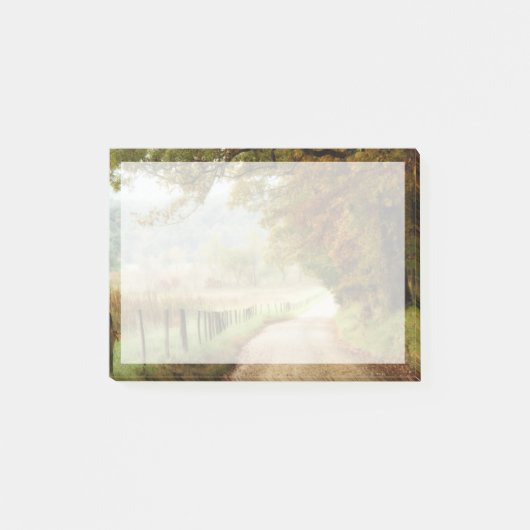 Herbst auf einer Landstraße Post-it Klebezettel (Vorderseite)