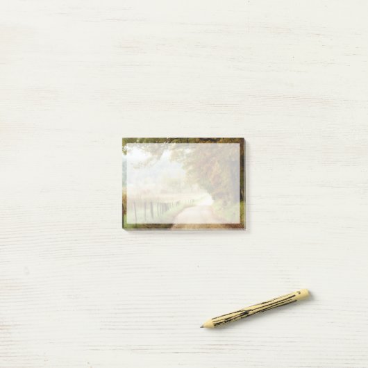 Herbst auf einer Landstraße Post-it Klebezettel (Auf Schreibtisch)