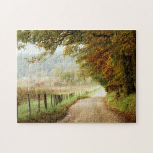 Herbst auf einer Landstraße Puzzle