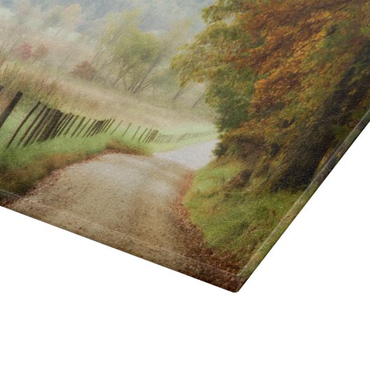 Herbst auf einer Landstraße Schneidebrett (Ecke)