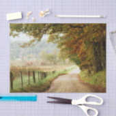 Herbst auf einer Landstraße Seidenpapier (Handwerk)