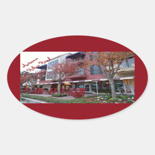 Herbst auf Hilton Head Island - Ovaler Aufkleber