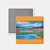 Herbst auf Phillips Lake Magnet (Vorderseite/Rückseite)