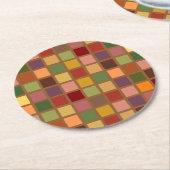 Herbst auf Platz Runder Pappuntersetzer (Angewinkelt)