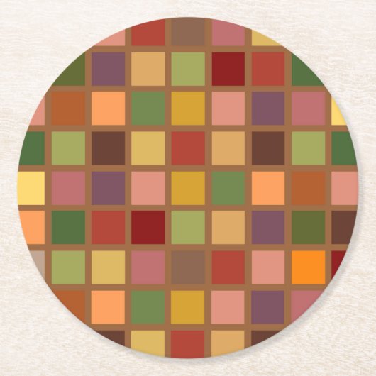 Herbst auf Platz Runder Pappuntersetzer (Vorderseite)