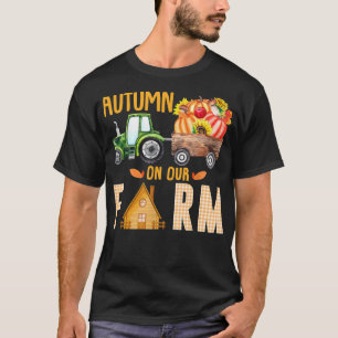 Herbst auf unserem Bauernhof Vintage Pumpkins Herb T-Shirt