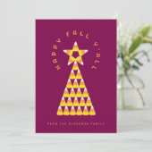 Herbst auf Weihnachten Grußkarte - Candy Corn Tree Karte (Stehend Vorderseite)