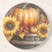 Herbst Autum Colors Blätter Foliage Pumpkins Getränkeuntersetzer (Vorne)