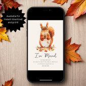 Herbst Autumnal Niedliches Eichhörnchen | Neue Zuh Ankündigung