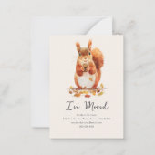 Herbst Autumnal Niedliches Eichhörnchen | Neue Zuh Mitteilungskarte (Vorderseite)