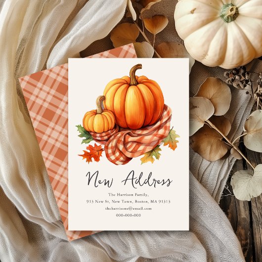 Herbst Autumnal Pumpkins | Neue Zuhause-Adresse Ankündigung
