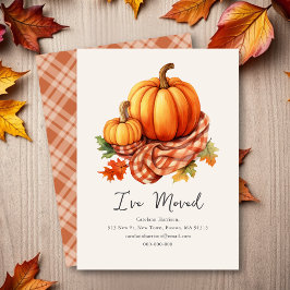 Herbst Autumnal Pumpkins | Neue Zuhause-Adresse Mitteilungskarte