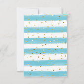 Herbst Baby Dusche Blue Pumpkin Dankeskarte (Rückseite)