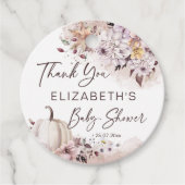 Herbst Baby Dusche Kürbis danke Geschenkanhänger (Vorderseite)