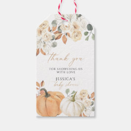 Herbst Baby Dusche Square Gunst Tag , Danke Tag Geschenkanhänger