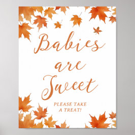 Herbst Baby Duwer Babys sind süße Gefälligkeit Poster
