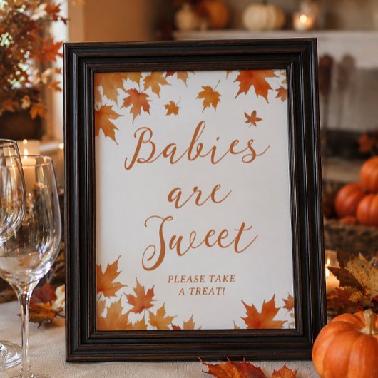 Herbst Baby Duwer Babys sind süße Gefälligkeit Poster