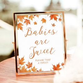 Herbst Baby Duwer Babys sind süße Gefälligkeit Poster