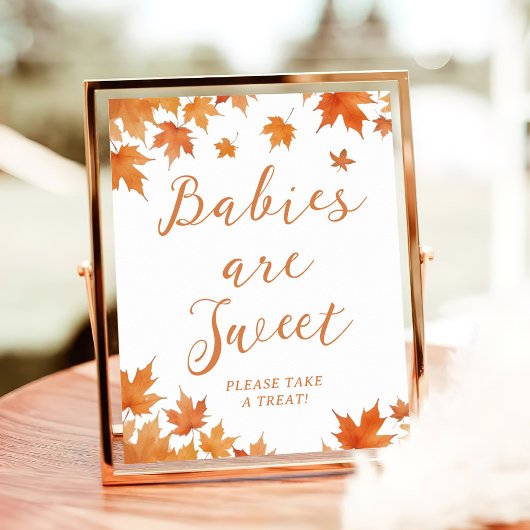 Herbst Baby Duwer Babys sind süße Gefälligkeit Poster