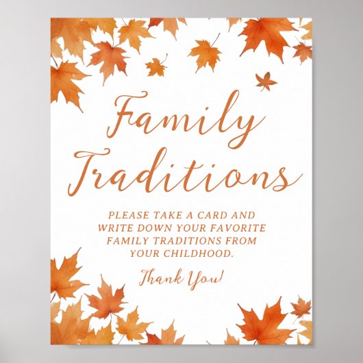 Herbst Baby Duwer Family Tradition Spiel Poster (Vorne)