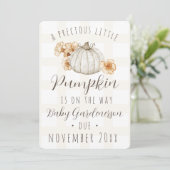 Herbst Baby Foto Pumpkin Ankündigung (Stehend Vorderseite)