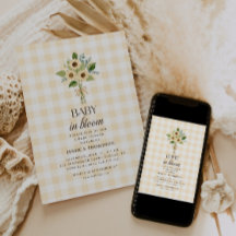 Herbst-Baby in Bloom Gingham Sonnenblume Baby Show