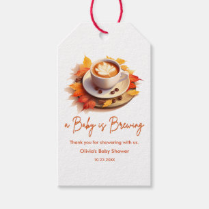 Herbst Baby ist auf dem Weg Baby Shower Danke  Geschenkanhänger