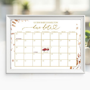 Herbst-Baby-Party Termin-Kalender Poster
