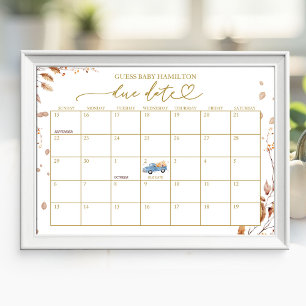 Herbst-Baby-Party Termin-Kalender Poster